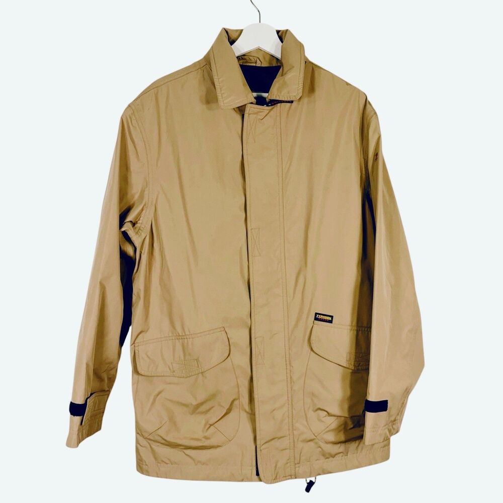 Paul & Shark Typhoon 20000 Men's Medium Jacket Tan Yachting Mesh Lined No Hood